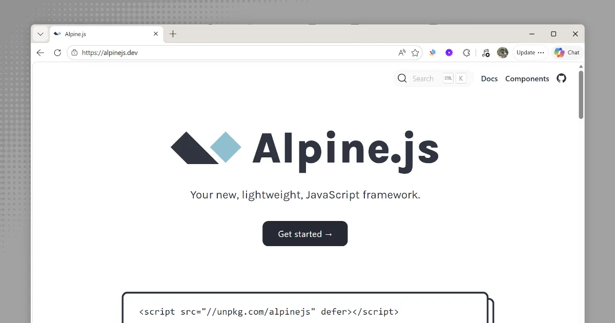 Alpine.js website